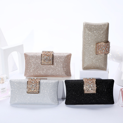 Cross-border banquet bag, elegant lady's cheongsam clutch bag, rhinestone purse, dress women's handbag, evening bag