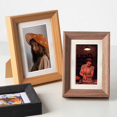 實木相框擺台照片相框木紋小畫框6寸7寸8寸10掛牆兒童創意鏡框