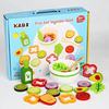 Children's fruit toy, family wooden realistic set for kindergarten