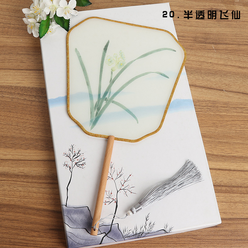 Ventilador de estilo antiguo de fábrica ventilador redondo estilo chino danza clásica traje corte mujer Hanfu borla pequeño ventilador redondo al por mayor