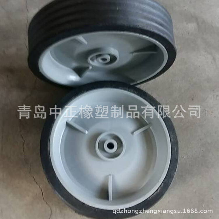 厂家生产销售5寸胶粉轮 加工生产各种工具车轮子小推车轮子