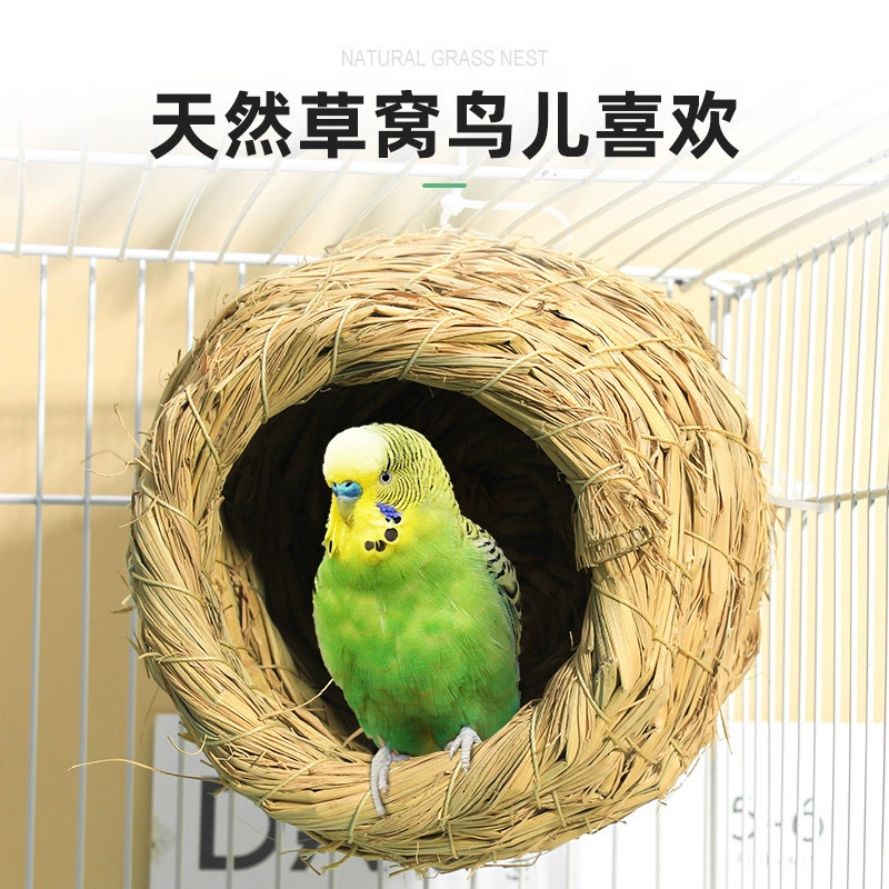 Птичье гнездо из травы Попугай Сюань Фэн Разнообразное гнездо ручной работы из натуральной травы, Большое Гнездо для разведения, птичье гнездо, аксессуары для птичьей клетки