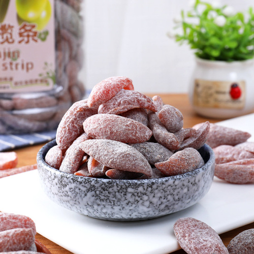 Hong Kong Golden Crown Alike Yanjin olive strips 520g large canned gift candied fruit dried fruit snacks wholesale