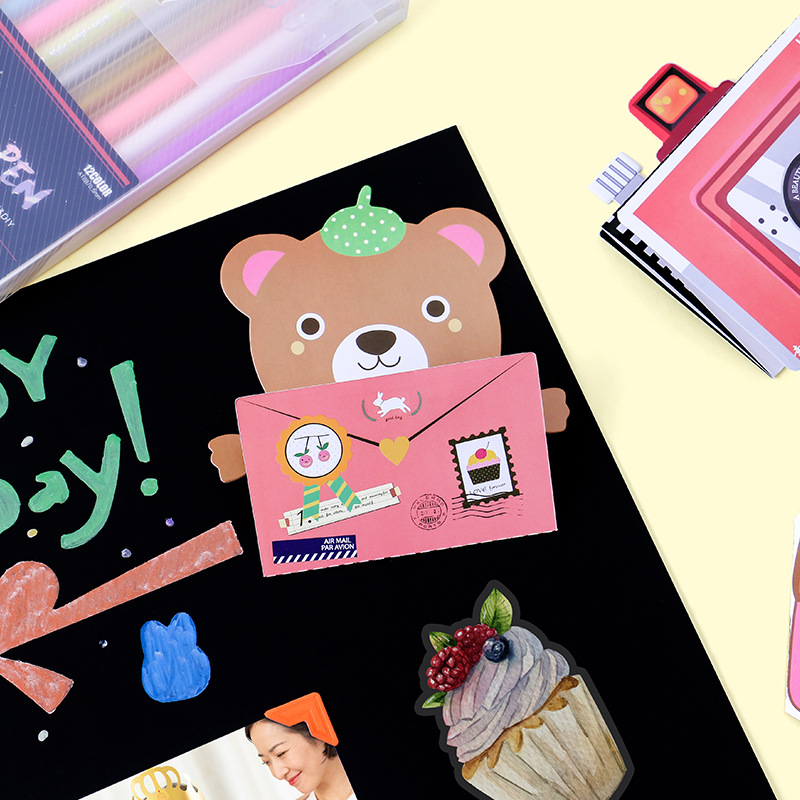 Los archivos de los niños hechos a mano materiales de producción de álbum Pequeño órgano Tarjeta de Kindergarten crecimiento manual DIY materiales decorativos