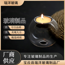 玻璃烛台欧式田园风格浪漫家居玻璃蜡烛台厂家供应烛台可悬挂水晶