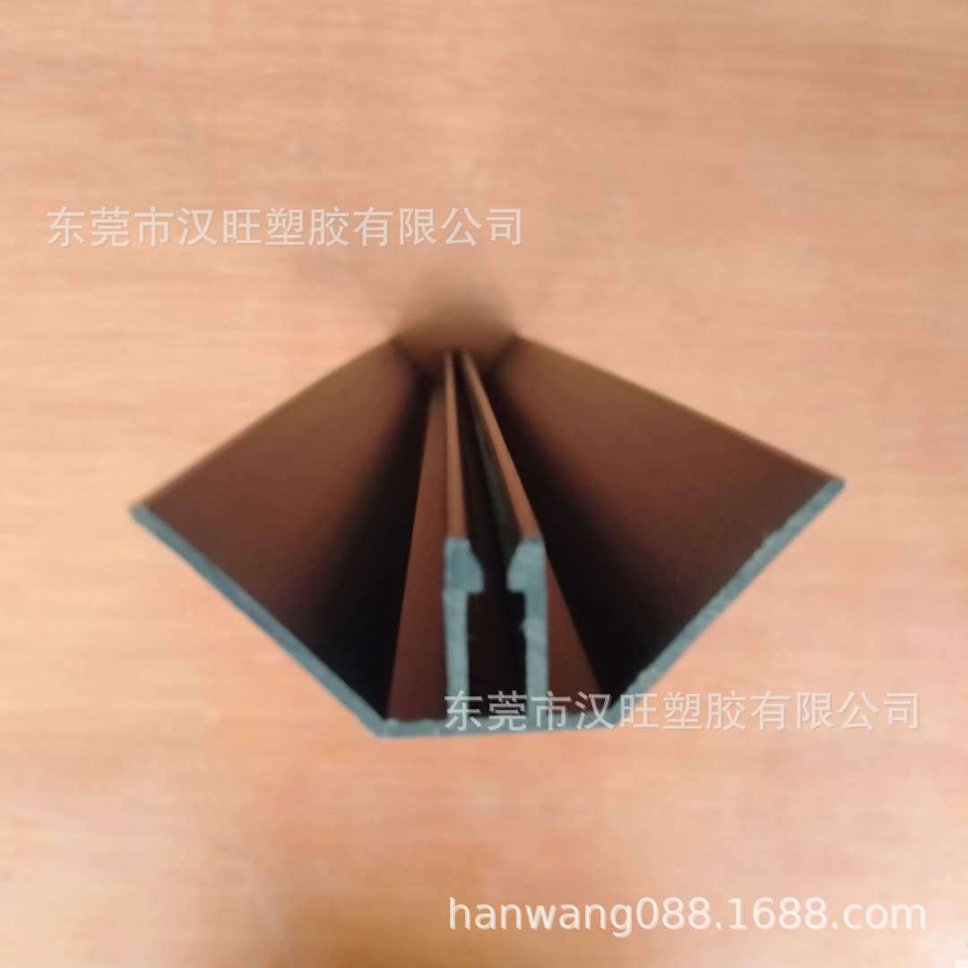 PVC硬质塑料倒V型卡口包边防撞型材 货架塑料卡边装饰防护条