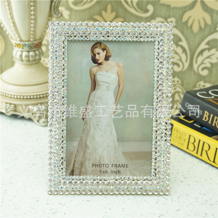 Bright Silver Luxury Diamond-encrusted Photo Wedding Photo Multi-functional Photo Frame Set Table Home Textile Home Decoration Home Soft Decoration Photo Frame Bright Silver Luxury Diamond-encrusted Photo Wedding Photo Multi-functional Photo Frame Set Table Home Textile Home Decoration Home Soft Decoration Photo Frame
