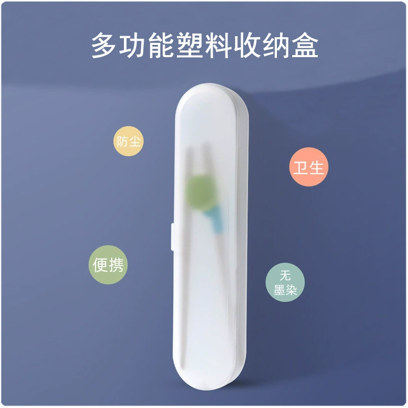 Исходящая портативная посуда ящик для хранения канцелярских принадлежностей Детская Ложка стержень для перемешивания соломы палочки для еды полупрозрачный ящик для хранения из полипропилена