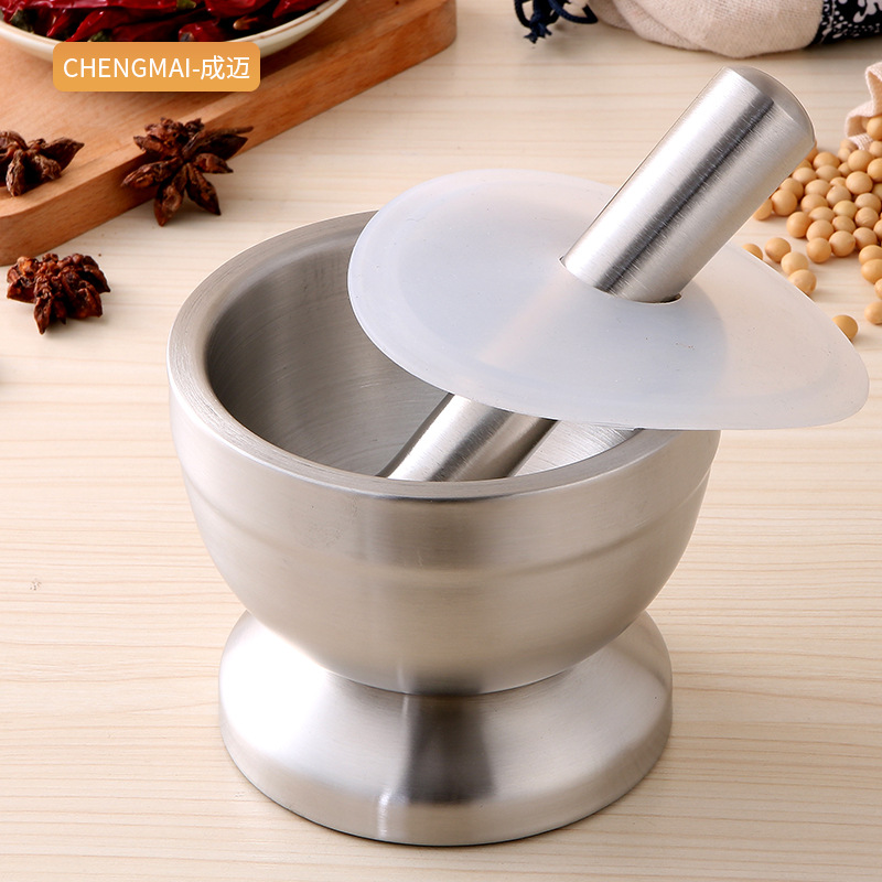 Wholesale 304 Stainless Steel Garlic Pounder, Garlic Mortar, Garlic Paste Grinding Bowl, Garlic Bowl Kitchen Tool, Garlic Grinder, Garlic Crusher