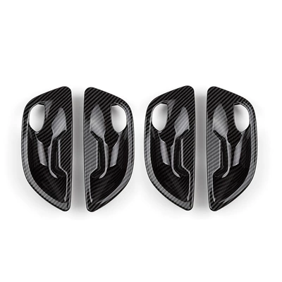 Door Bowl Armrest, Armrest, handle, handle - carbon-fiber-pattern-four-piece-set