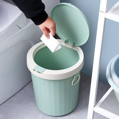 Zhongya Plastic Trash Can with Lid for Living Room, Kitchen, Bathroom and Office 
