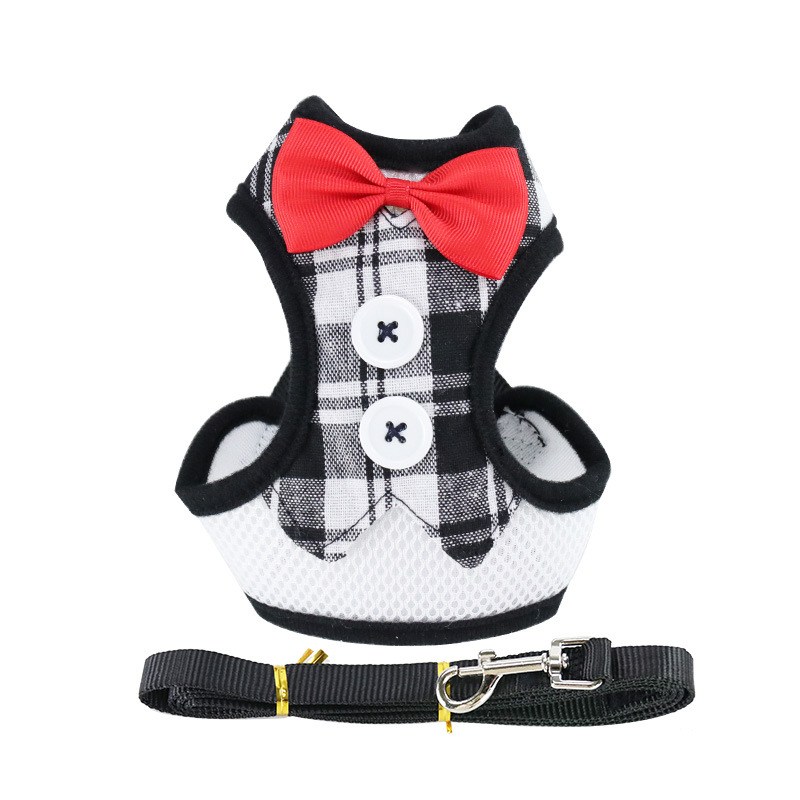Arnés y Correa para Mascotas, Conjunto Anti-Escape, Estilo Chaleco con Lazo, Arnés para Gato Transpirable