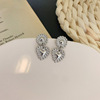 Retro silver needle, earrings, silver 925 sample, 2020 years, Korean style, internet celebrity