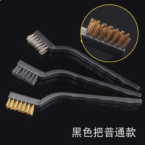 Handle wire brush wholesale industrial toothbrush gas stove cleaning brush rust removal copper wire stainless steel brush literary play brush