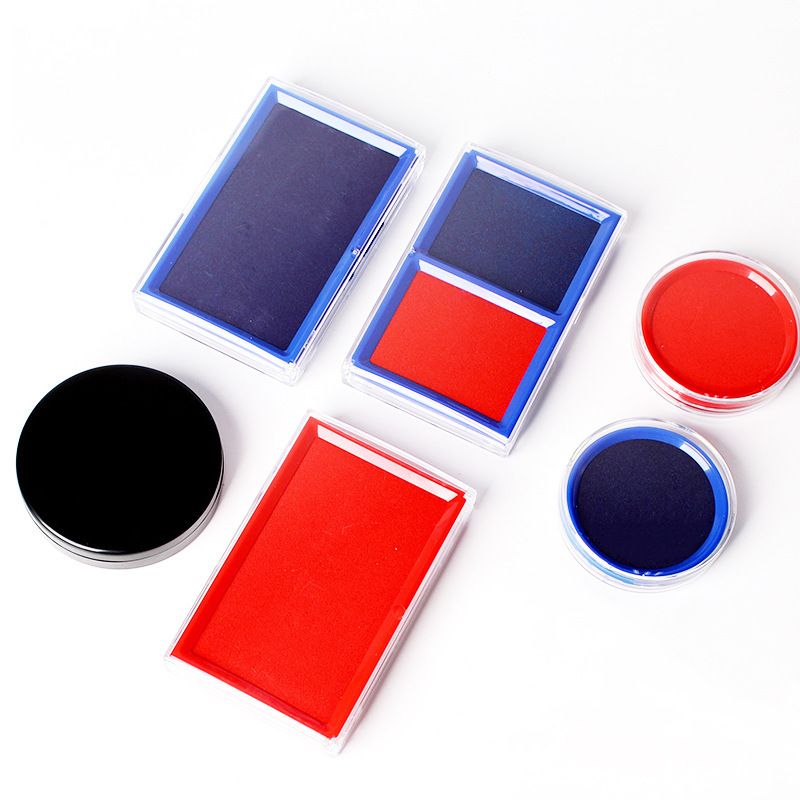 Kdedeu (KW-triO) rojo redondo segundo cojín de tinta seca sello de fango sello Indonesia Finanzas