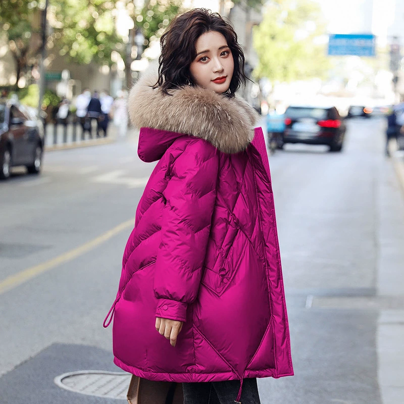 Winter fashionable velvet down jacket, Korean style, duck down