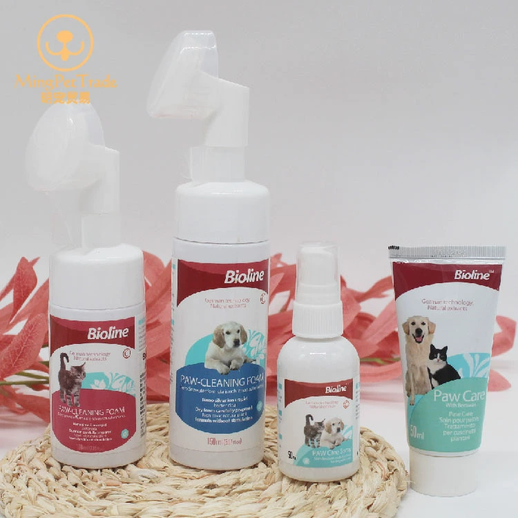 Bioline крем для ухода за лапой для домашних животных кошачье мясо коврик для чистки ног Уход за ногами собака мытье ног пена спрей