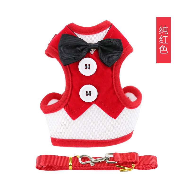 Arnés y Correa para Mascotas, Conjunto Anti-Escape, Estilo Chaleco con Lazo, Arnés para Gato Transpirable