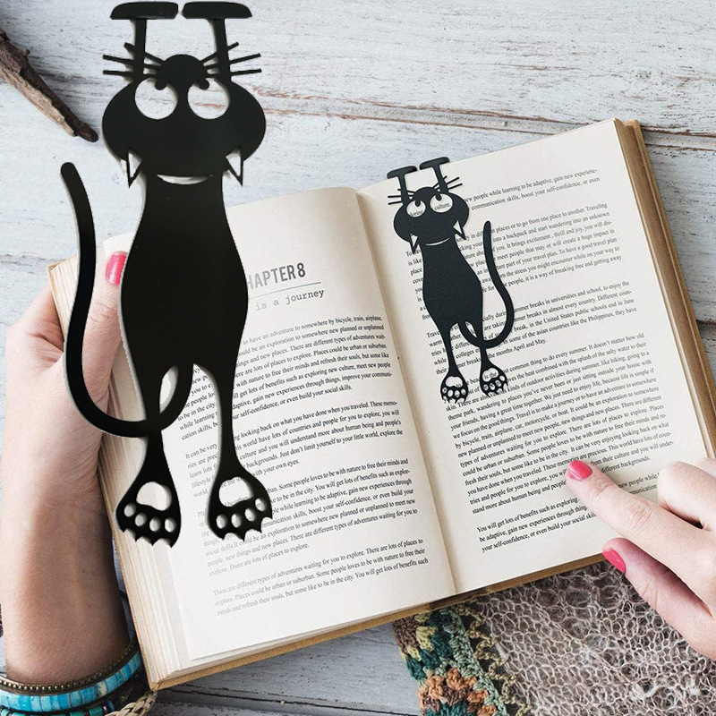 Creative hollow kitten plastic bookmark hollow bookmark bookmark…