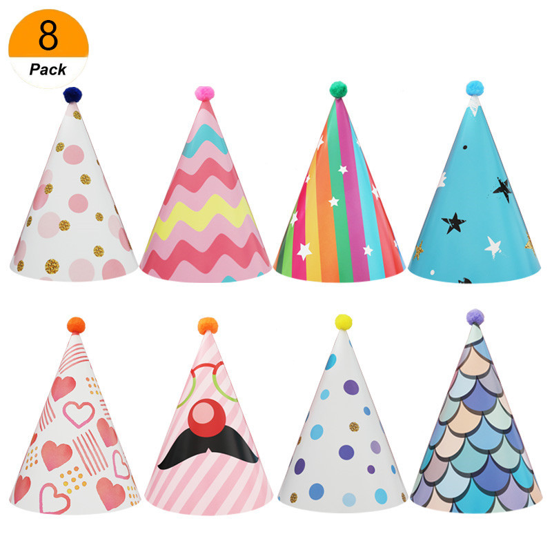 New Large Birthday Hat Adult Children's Birthday Party Dress Up Theme Holiday Party Decoration Cake Hat