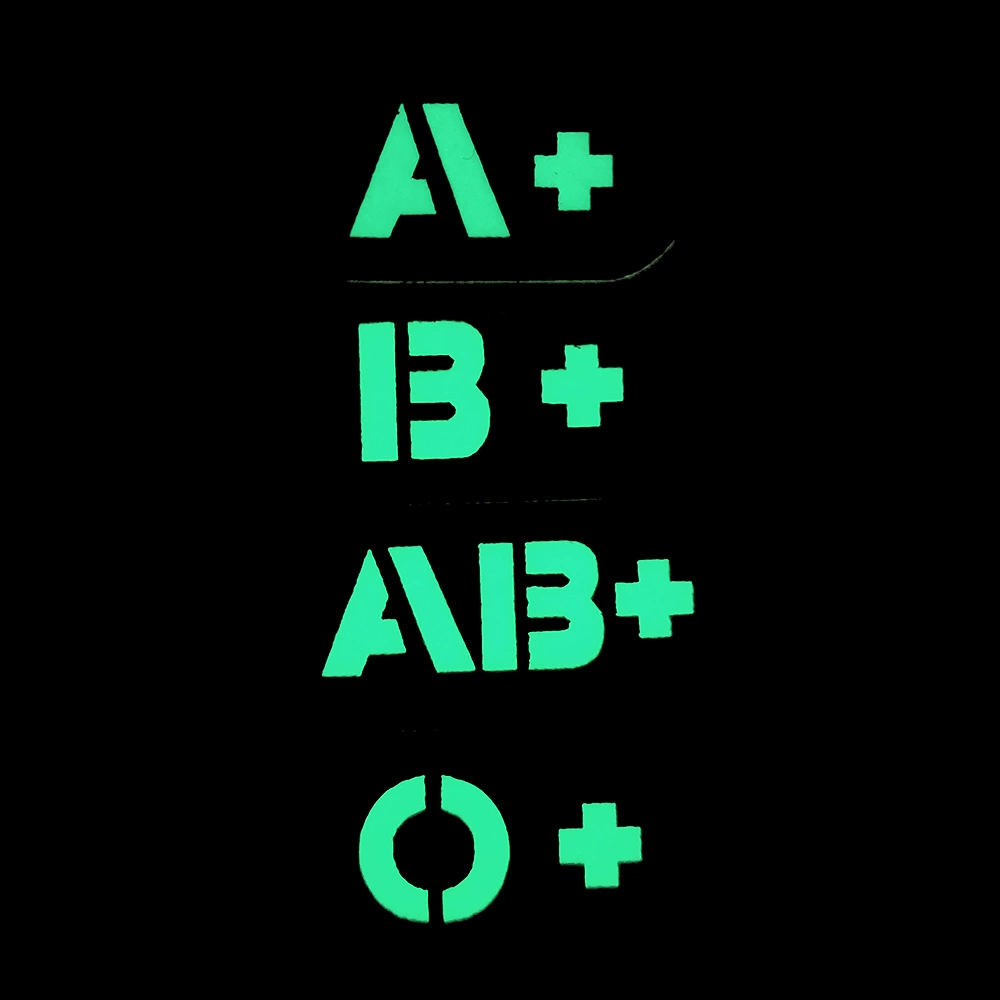 IR отражающий A+ B+ AB+ O+ мини-кровь тип магическая наклейка 2.5*2 см главы первой помощи тактический моральный раздел