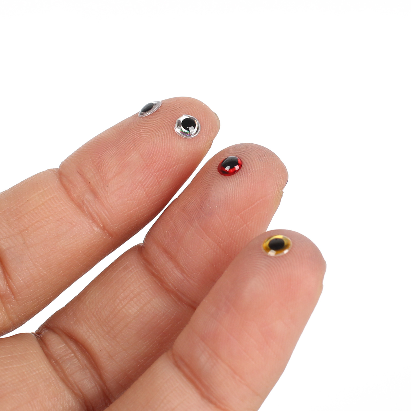 Nueva 3D Luya animal ojo 3456mm cebo ojo pegatinas biónico ojo de pez falso cebo Luya artes de pesca Pesca