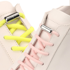 Three generations of free-tie lazy men's and women's elastic semi-circular shoelaces children's metal capsule buckle free-tie lazy shoelaces