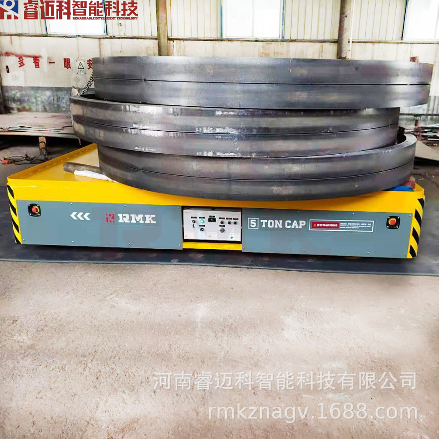 原地旋转无轨搬运车 过跨周转电动平车 液压夹紧装置无轨电动平车