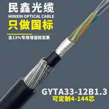 民鑫GYTA33海底光缆12芯 水下光缆GYTA33-12B1.3重铠防鼠咬光纤