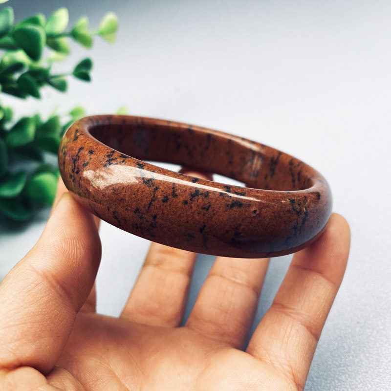 金丝玉扁条手镯新疆戈壁泥石镯子批发快手淘宝直播货源玉石类礼品