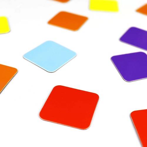 Early Education Magnetic Tiles, Colorful Rounded Square Educational Toys, Magnetic Square Fridge Magnets, Multiple Colors Available