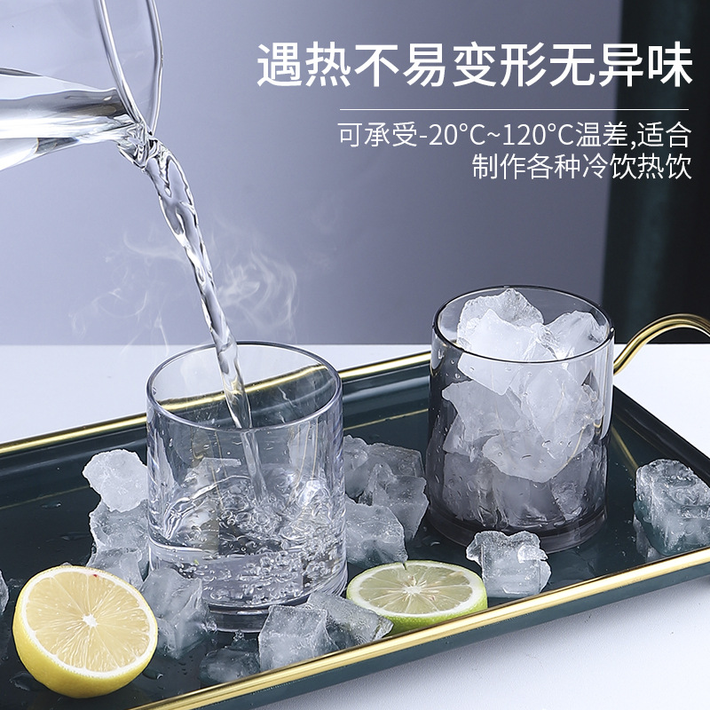 Taza de whisky PC resistente a la caída taza de té transparente cerveza de plástico acrílico taza de jugo de fruta