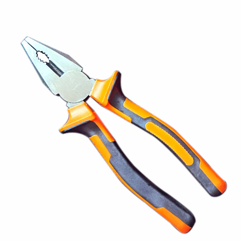 Ordinario en stock de 8 pulgadas tigre cabeza mango alicates de acero al carbono de dos colores alicates de alambre industrial grado vice herramienta de mano
