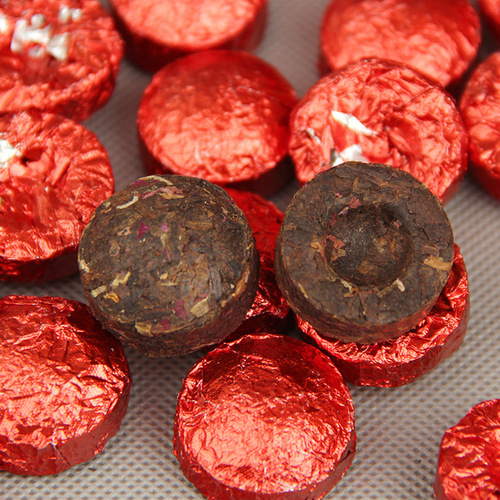 Wholesale Rose Pu-erh Mini Brick Tea Pu-erh Tea Ripe Tea Mini Brick Rose Pu-erh Tea 250g