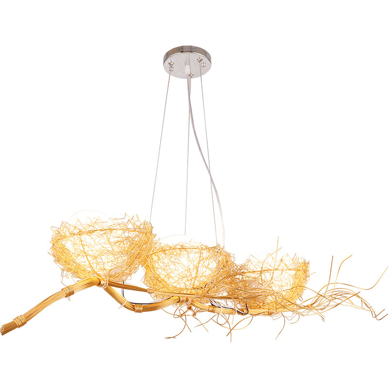 Nido de pájaro de la lámpara lámparas de arte personalizado bar creativo Cafetería Restaurante lámpara Nordic dormitorio acogedor romántico araña