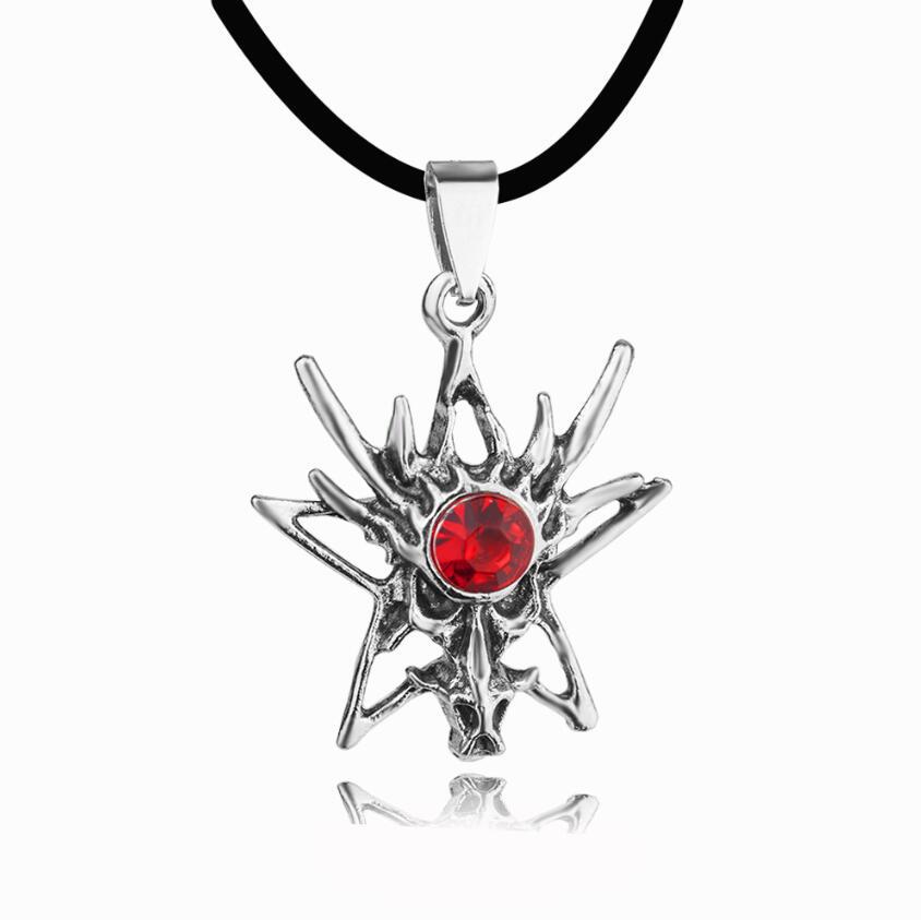 Classic Dragon Head Pendant Vampire Diary Sacred Heart Cross Trendy Men's Crystal Necklace_voghion.com