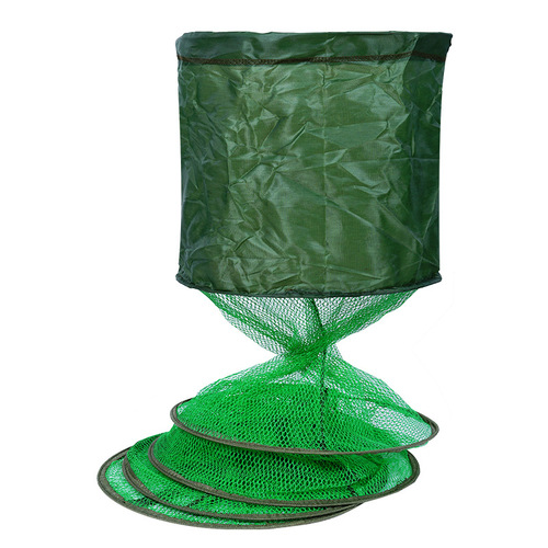 Stainless steel fishing nylon net steel prong stainless steel fish net protective fishing rod durable protective net fishing net fabric coated small fish