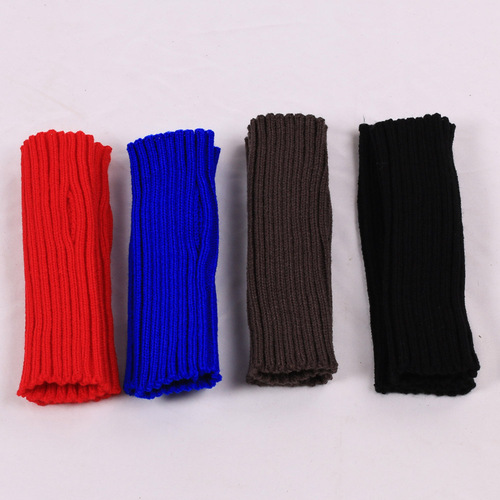Autumn and winter acrylic wool gloves warm arm sleeves leaky fingers autumn and winter fake sleeve sleeves cross-border knitted gloves hand warmers