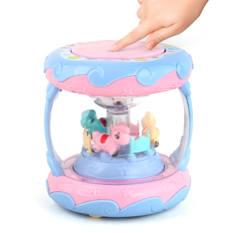 Los nuevos niños eléctrico aplaudiendo tambor carrusel aplaudiendo tambor con música ligera bebé juguetes de educación temprana image 5