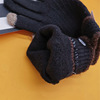 Men's demi-season keep warm gloves, knitted pack, wholesale