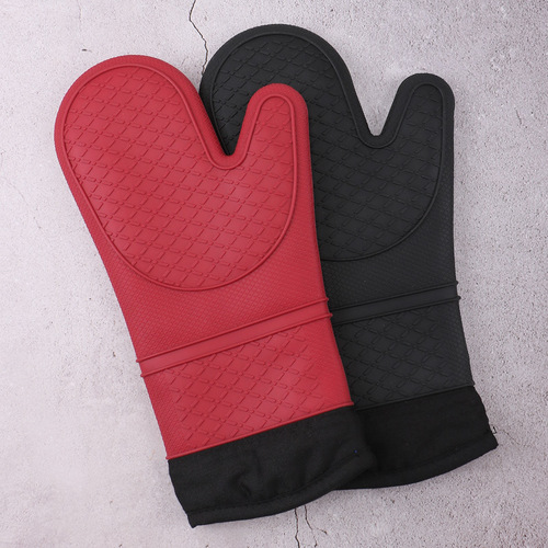 Amazon Insulated Gloves Home Kitchen Microwave Baking Gloves Oven Thickened Silicone Insulated Gloves