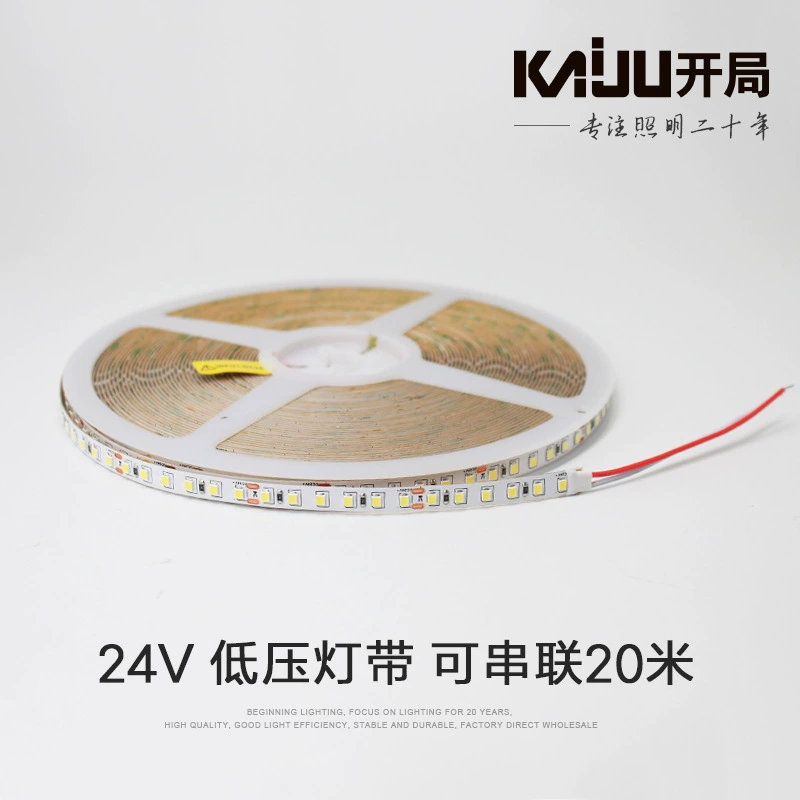 LED self-adhesive light strip, 24V/12V, 10–20 m rolls, selectable color temps & RGB three-color
