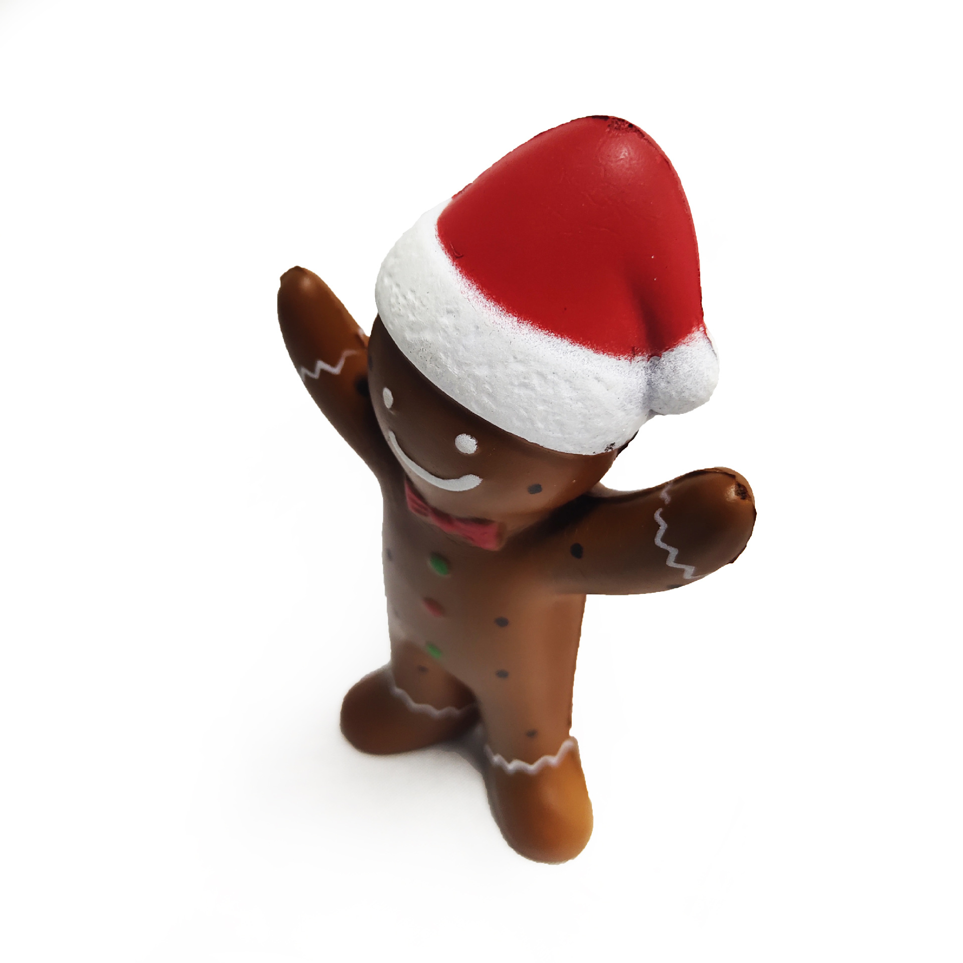 Nueva exótica descompresión ventilación juguete blando pellizco música pu rebote lento simulación dibujos animados Navidad hombre de jengibre