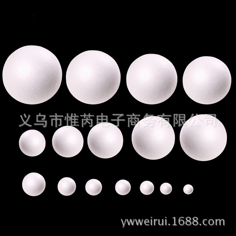 White Poly Dragon size solid Hollow foam ball DIY material wedding window props star ball