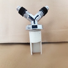 Factory washing machine drainage pipe three-way floor drain connector balcony drainage pipe Y-type odor prevention electroplated small elbow
