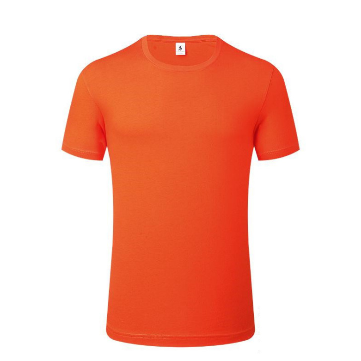 Sino-alemán BYB0001 camiseta de los hombres de verano de color sólido de algodón suelto de manga corta ropa de trabajo de publicidad camisa impresa personalizada LOGO