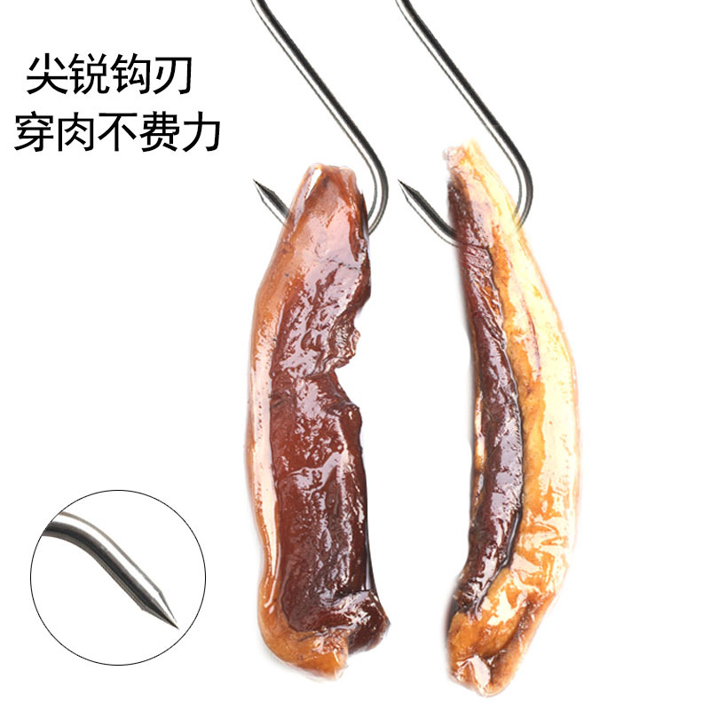 Gancho de tocino tipo S de acero inoxidable Gancho de tocino para salchichas Gancho de metal alargado en negrita Gancho de acero inoxidable S al por mayor
