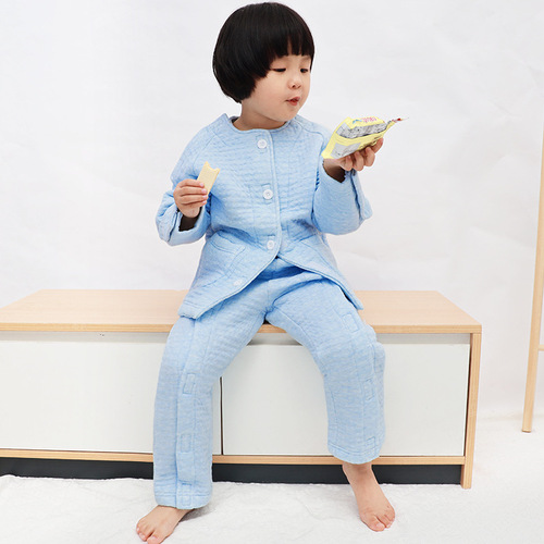 Children's fracture care clothing, hand and foot plasters, easy to put on and take off clothes, pajamas, children's hospital gown, fully open