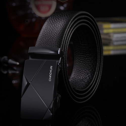 Men's belt automatic buckle belt Korean style trendy casual middle-aged youth business belt belt men's young people