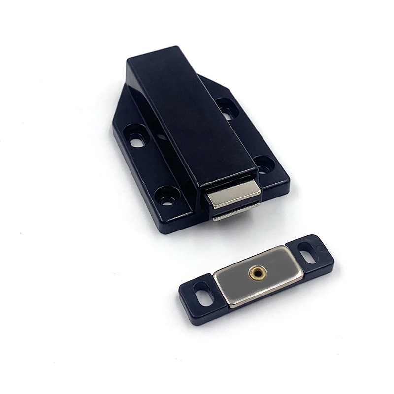 Una sola Puerta de prensa táctil elástica cuentas táctiles magnéticas fuerte gabinete de succión puerta del armario Dispositivo de rebote de succión de auto-bloqueo mango libre Gabinete de la primavera de succión